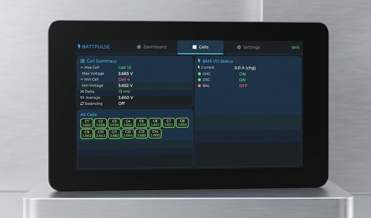 BMS Touch LCD CellStates