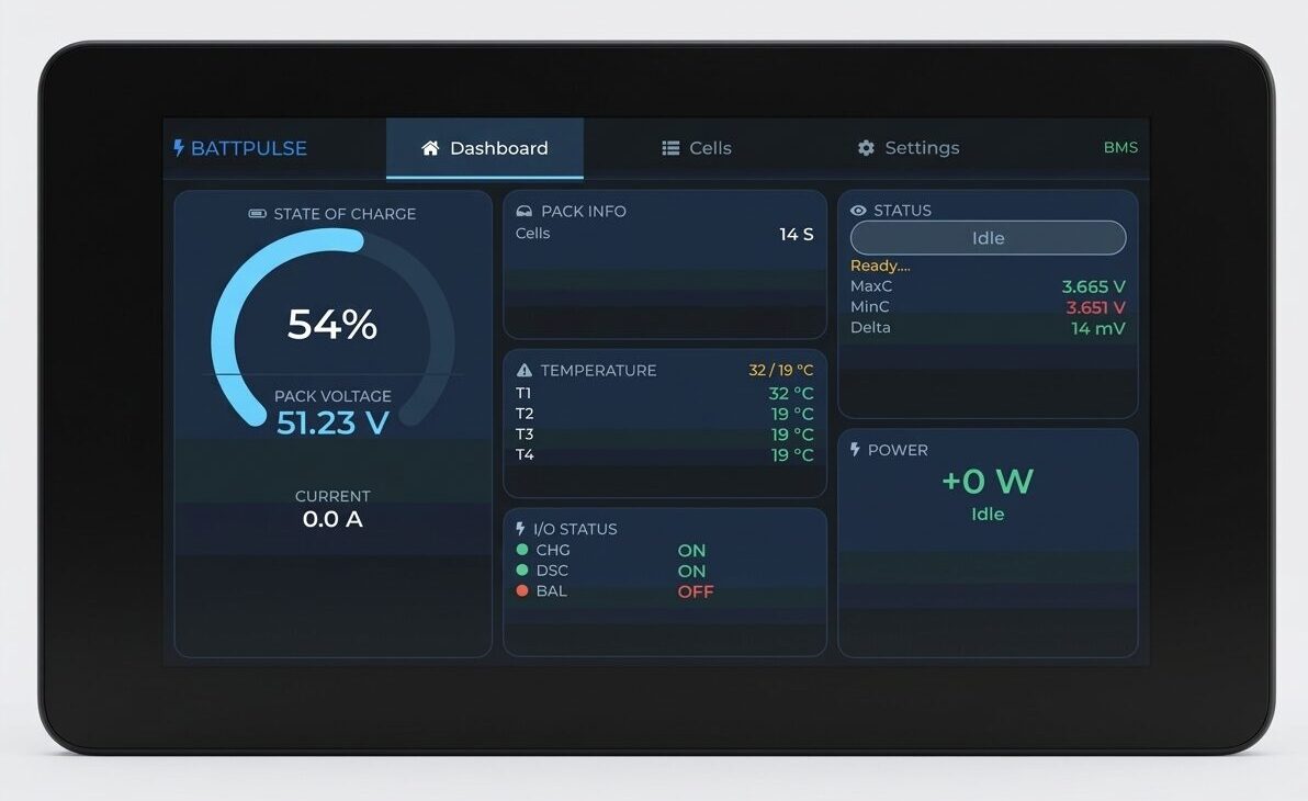 BMS Touch LCD Dashboard
